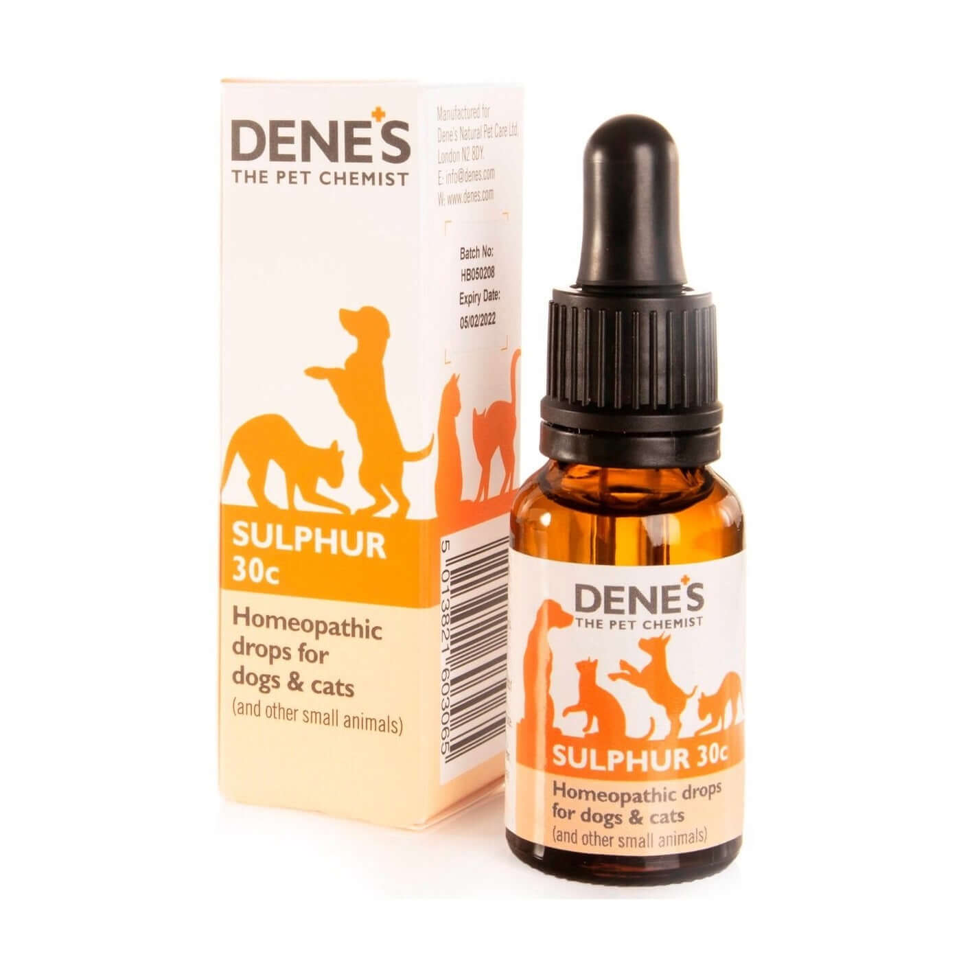 Denes Sulphur 30c Drops for Dogs and Cats 15ml